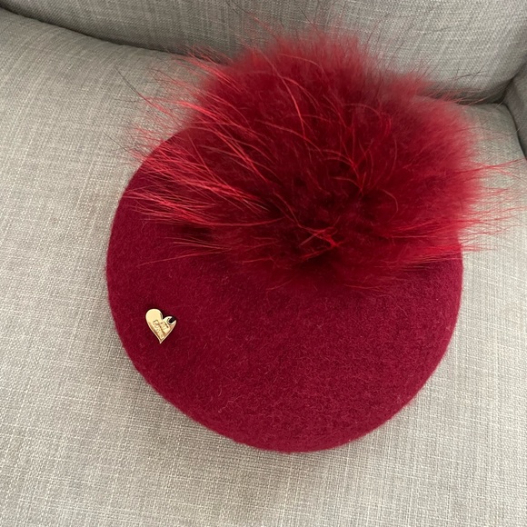 Miloves Wool & real fur Beret - Picture 2 of 6